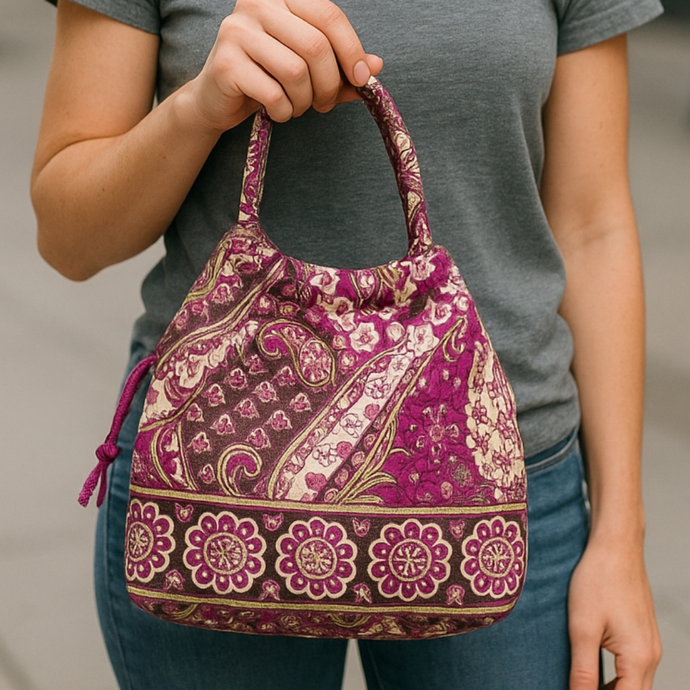 Vera Bradley Very Berry Paisley Small Satchel Bag, Pre-Owned Excellent Condition
